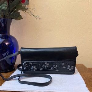 Brighton black leather clutch wallet